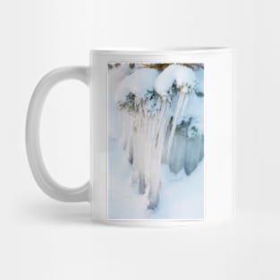 Beautiful icicles on small tree Mug